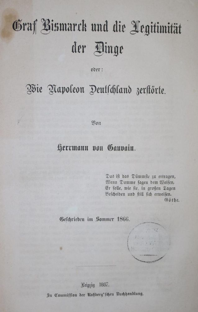 Große Abbildung Nr.1: 135-2063 Gauvain,H.v.: (Deutschland)