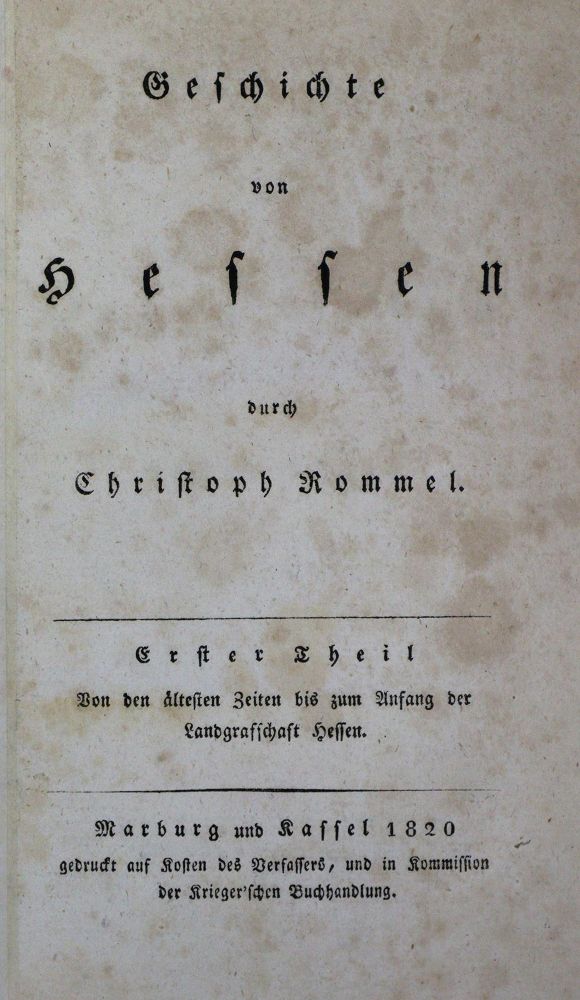 Große Abbildung Nr.1: 135-2076 Rommel,C.: (Deutschland, Hessen)