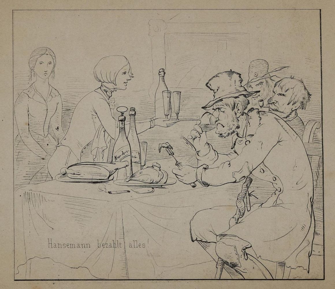 Große Abbildung Nr.1: 135-2105 Sammlung: (Deutschland, Revolution 1848/49 - Vormärz - Politik, Karikatur)