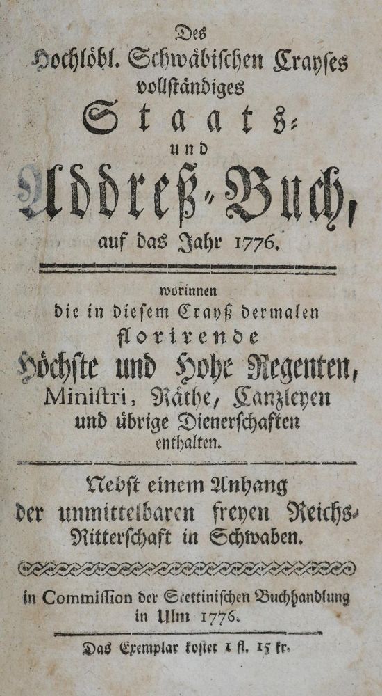 Große Abbildung Nr.1: 135-2121 Schwäbischer Kreis.: (Deutschland, Schwaben)