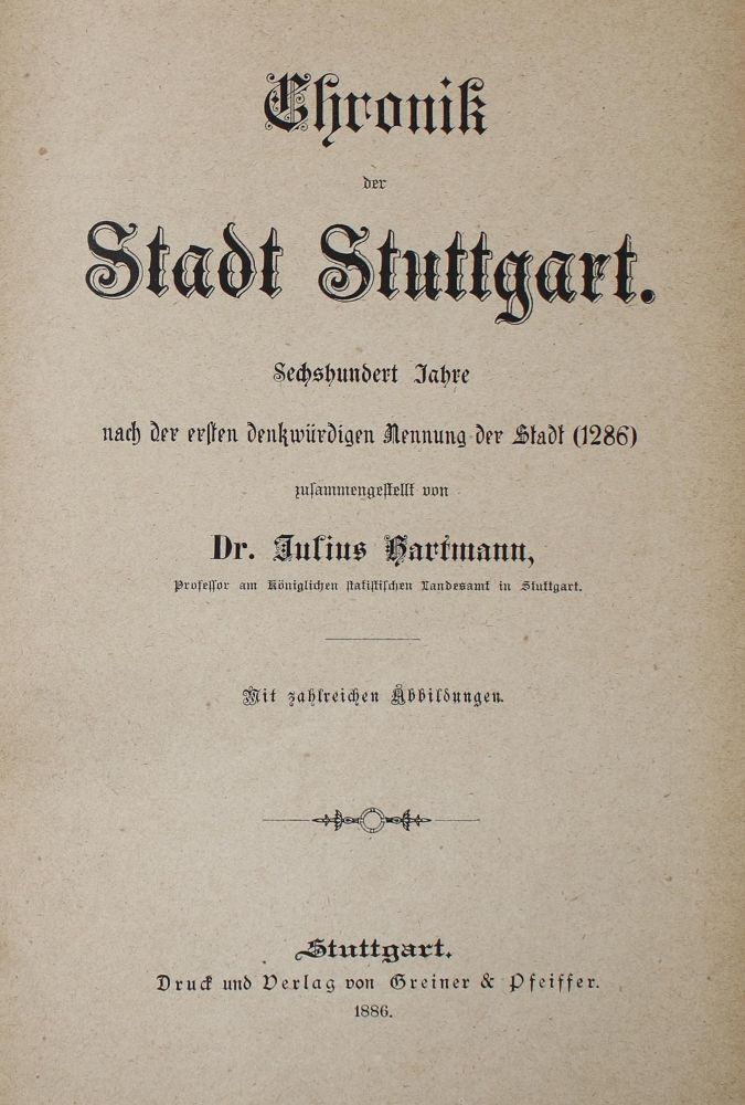 Große Abbildung Nr.1: 135-2131 Hartmann,J.: (Deutschland, Stuttgart)