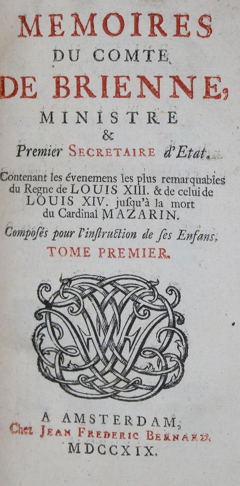 Große Abbildung Nr.1: 135-2142 Brienne,(H.A.de Lomenie).: (Frankreich)