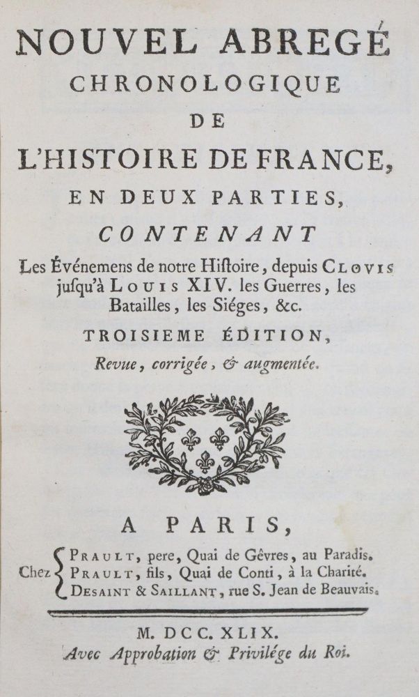 Große Abbildung Nr.1: 135-2149 (Henault,C.J.F.).: (Frankreich)