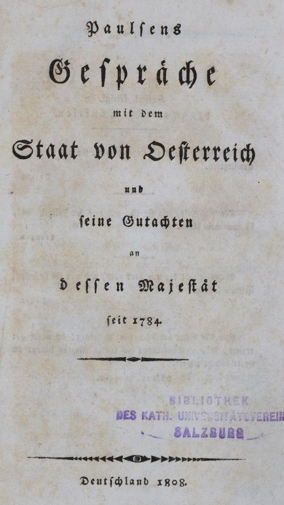Große Abbildung Nr.1: 135-2205 Paulsen,(N.).: (Österreich)