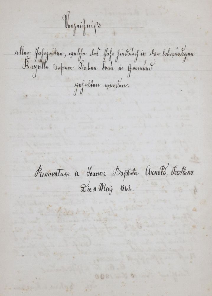 Große Abbildung Nr.1: 135-2231 Jahrzeitbuch 1862: (Schweiz, Handschriften)