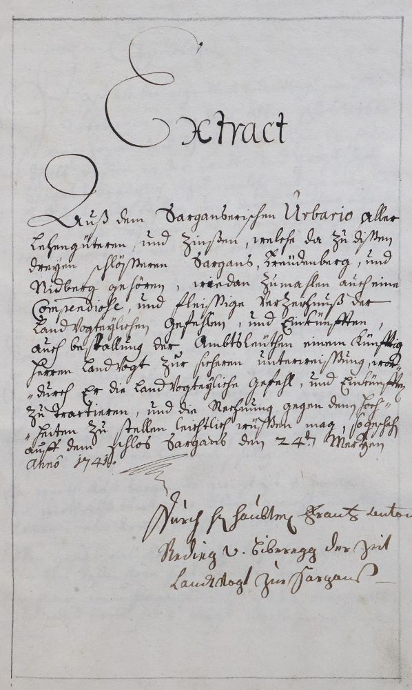 Große Abbildung Nr.1: 135-2238 Extract: (Schweiz, Sargans, Handschriften)