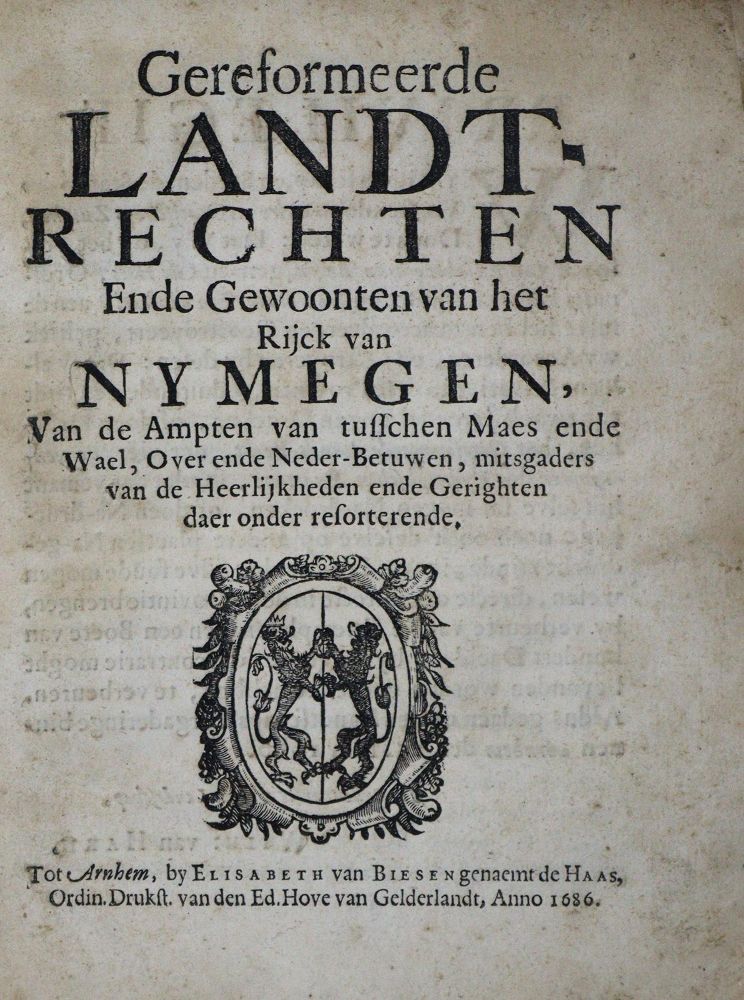 Große Abbildung Nr.1: 135-2276 Landt-Rechten,: (Verschiedene Länder - Geschichte, Benelux, Nymegen)