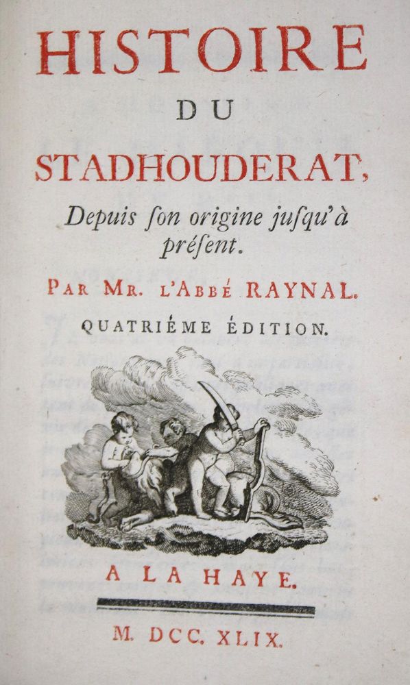 Große Abbildung Nr.1: 135-2277 Raynal,(G.T.F.).: (Verschiedene Länder - Geschichte, Benelux)