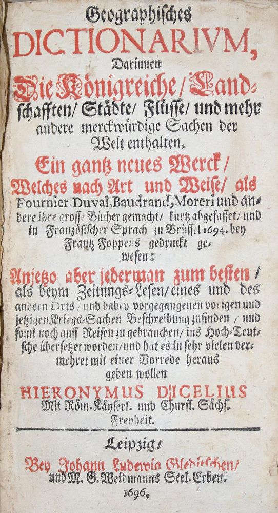 Große Abbildung Nr.1: 135-2288 Ditzel (Dicelius),H. (Übers.).: (Verschiedene Länder - Geschichte)