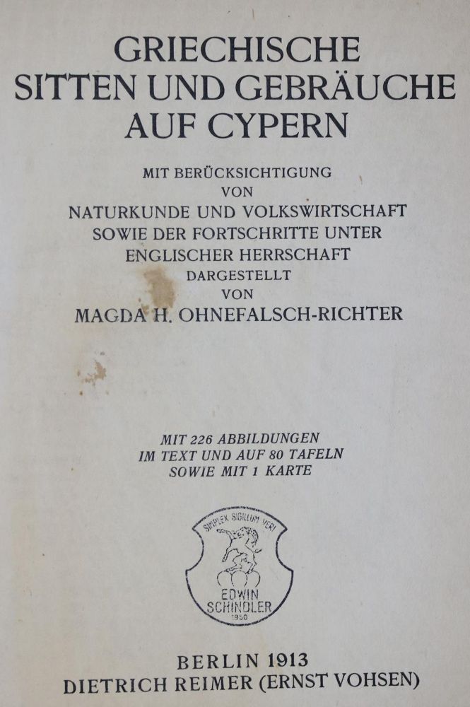Große Abbildung Nr.1: 135-2297 Ohnefalsch-Richter,M.H.: (Verschiedene Länder - Geschichte, Griechenland)