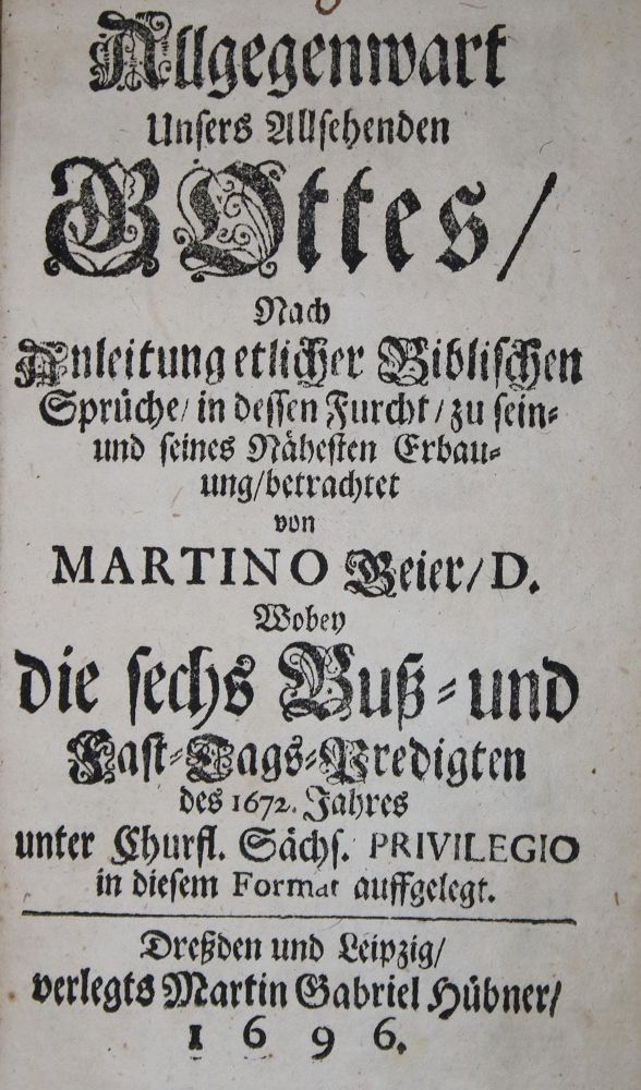 Große Abbildung Nr.1: 135-230 Geier,M.: (Alte Drucke, Handschriften und Theologie)