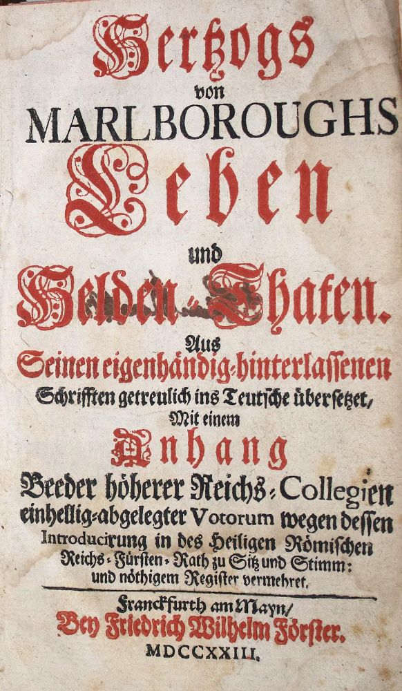 Große Abbildung Nr.1: 135-2308 Marlborough,(J.C.)v.: (Verschiedene Länder - Geschichte, Grossbritannien)