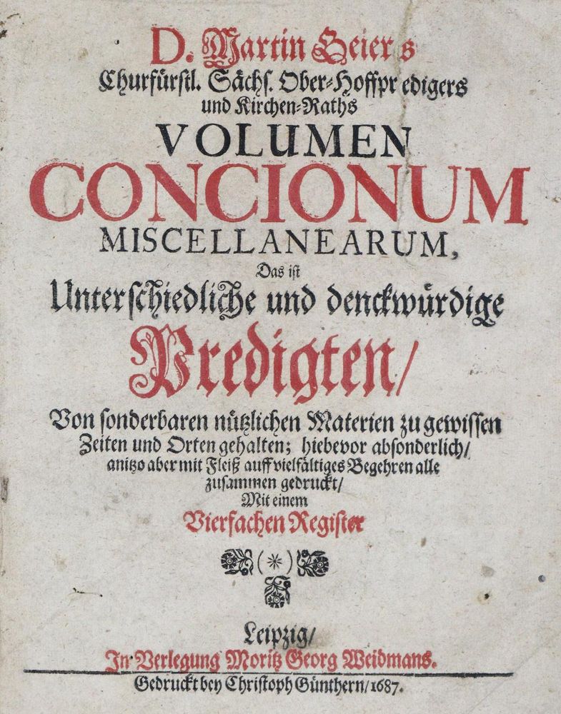Große Abbildung Nr.1: 135-232 Geier,M.: (Alte Drucke, Handschriften und Theologie)
