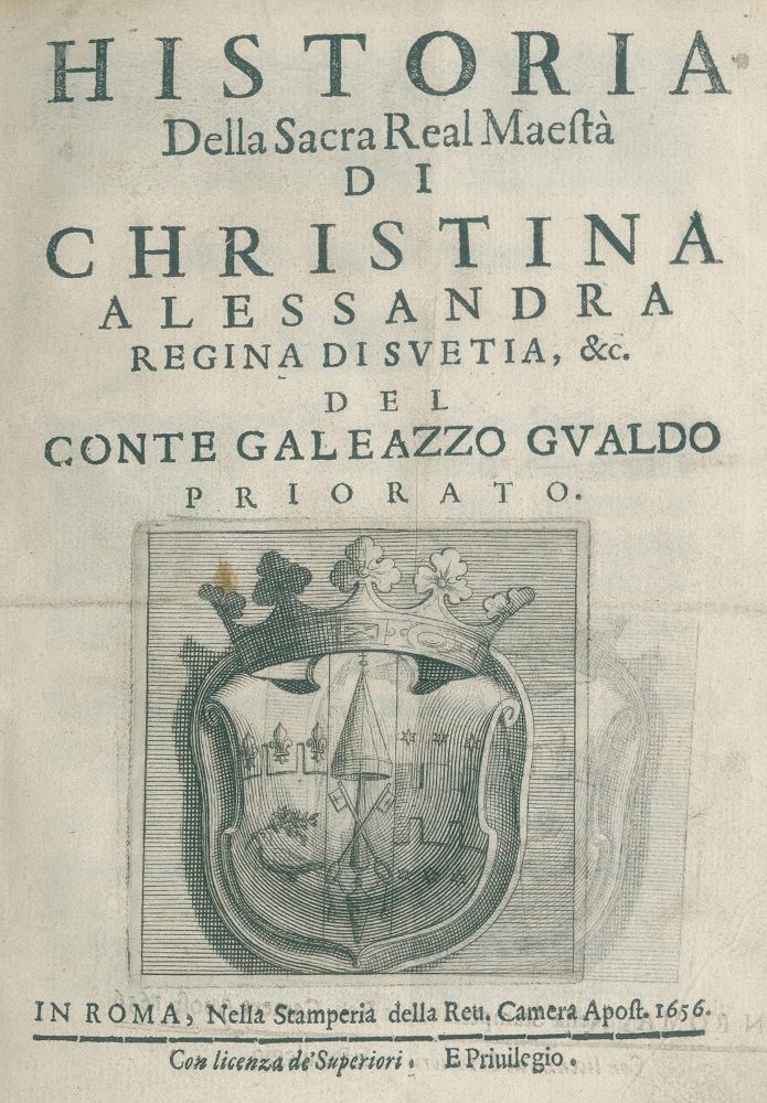 Große Abbildung Nr.1: 135-2360 Conte Galeazzo Gualdo Priorato: (Verschiedene Länder - Geschichte, Schweden, Christine von Schweden.)
