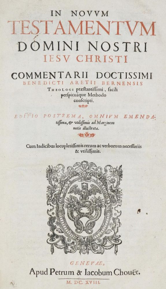 Große Abbildung Nr.1: 135-24 Aretius,B.: (Alte Drucke, Handschriften und Theologie)