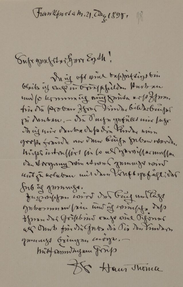 Große Abbildung Nr.1: 135-2411 Thoma, Hans,: (Autographen)