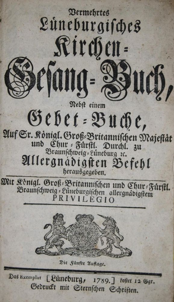 Große Abbildung Nr.1: 135-246 Lüneburg.: (Gesangbücher)