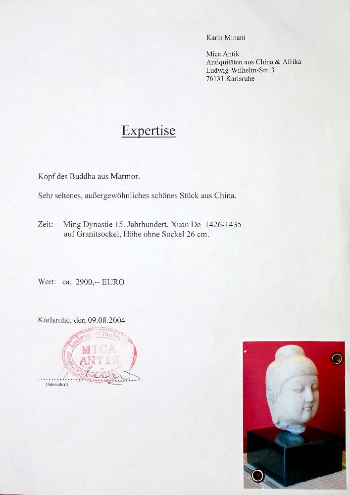 Große Abbildung Nr.20: 135-2467 Kopf des Buddha Ming: (Asiatika, Buddha)