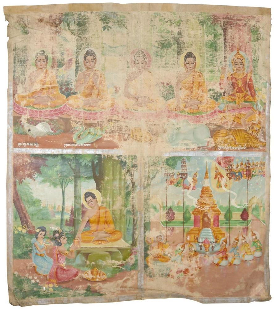 Große Abbildung Nr.1: 135-2475 Rollbild (Patua).: (Asiatika, Thangka)