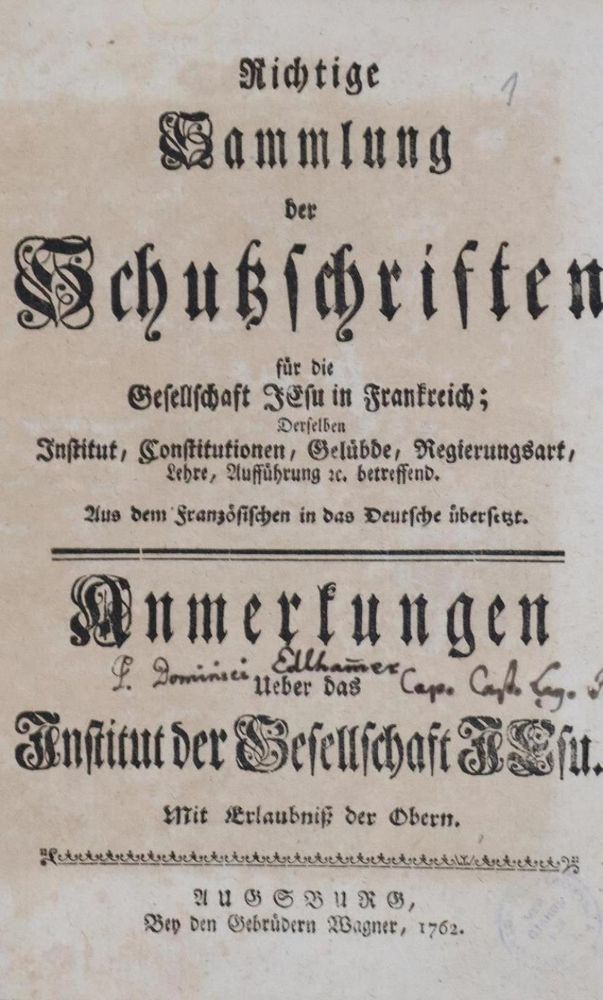 Große Abbildung Nr.2: 135-248 Sammelband: (Gesellschaft Jesu)