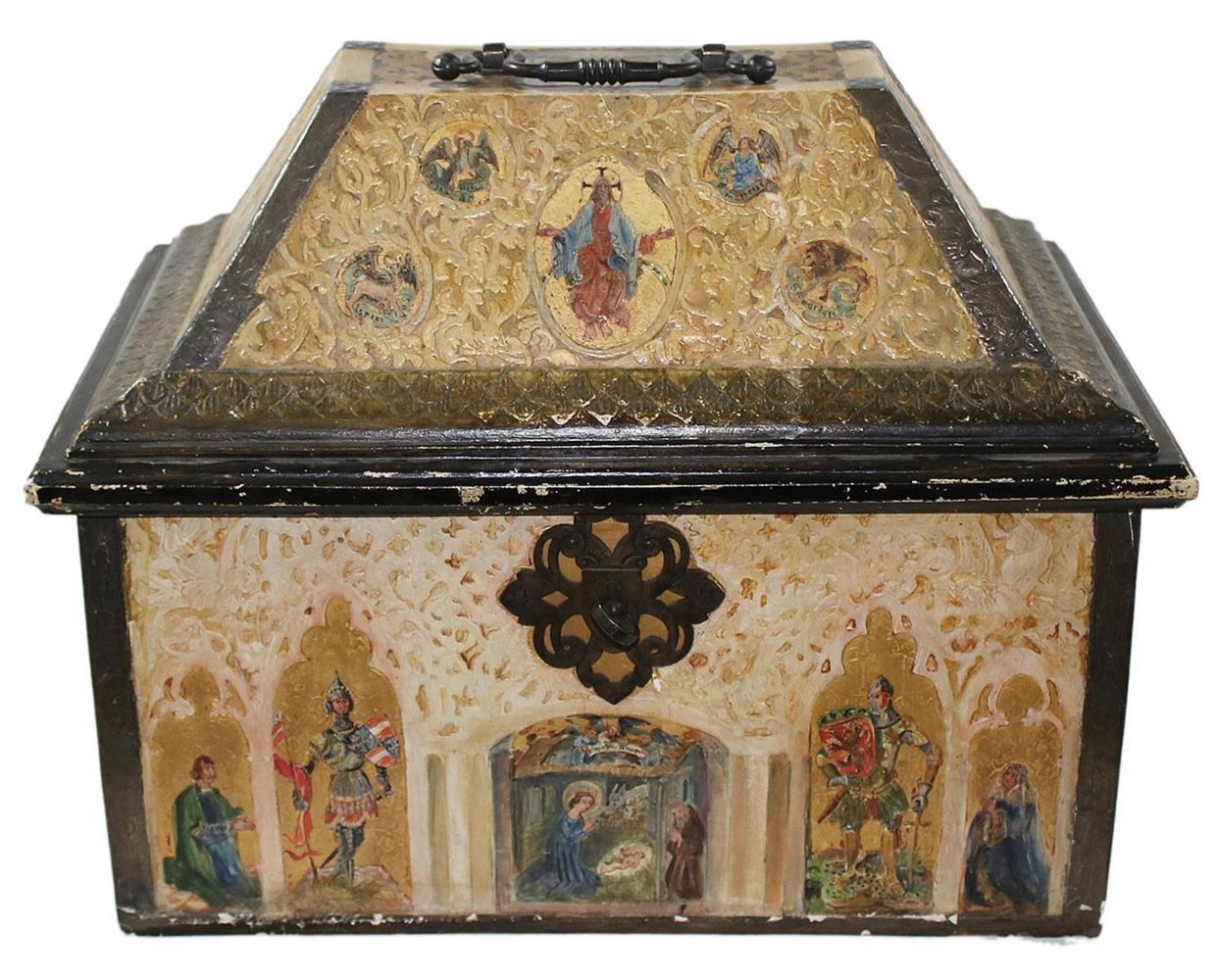 Große Abbildung Nr.1: 135-2499 Reisetruhe aus Holz: (Möbel)