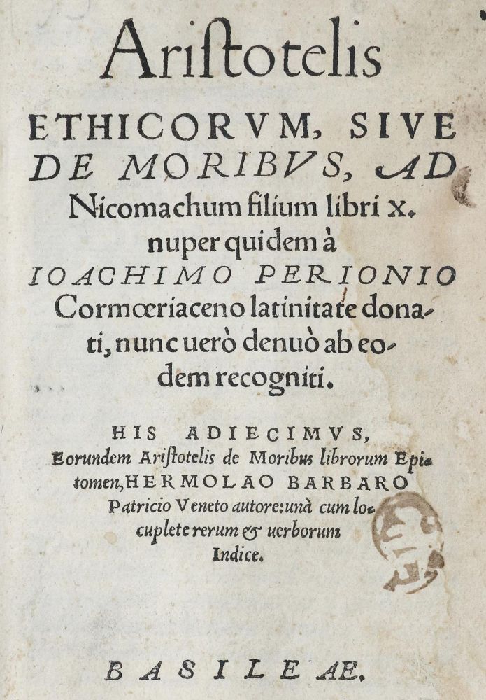 Große Abbildung Nr.1: 135-25 Aristoteles.: (Alte Drucke, Handschriften und Theologie)