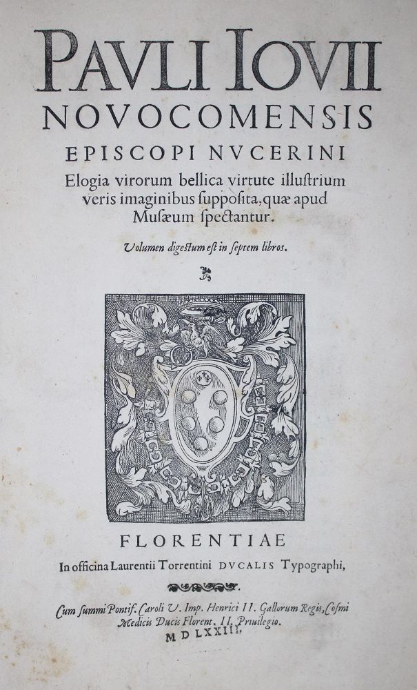 Große Abbildung Nr.1: 135-251 Giovio,P.: (Alte Drucke, Handschriften und Theologie)