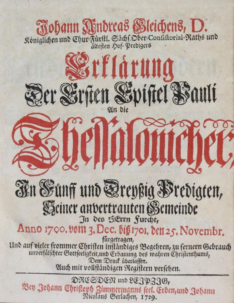 Große Abbildung Nr.1: 135-255 Gleich,J.A.: (Alte Drucke, Handschriften und Theologie)