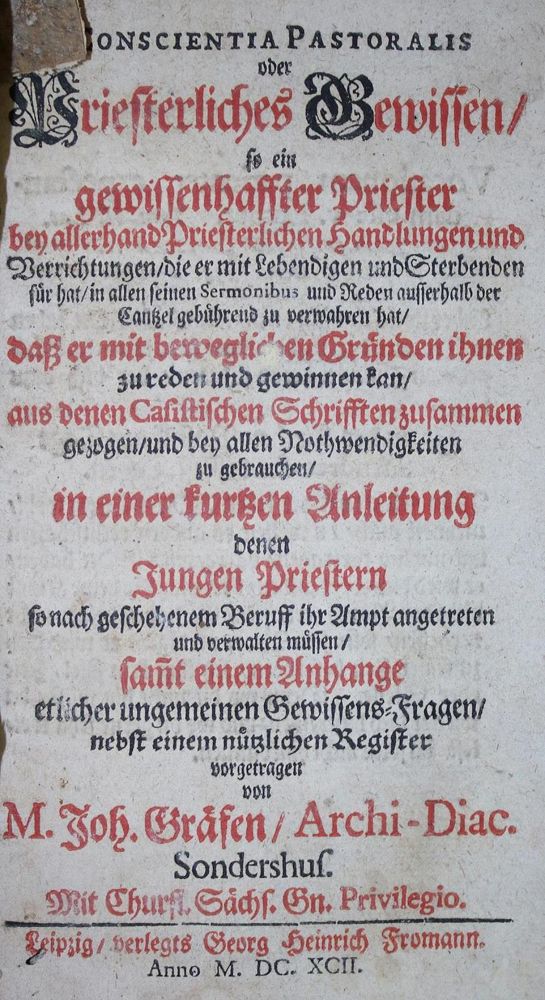 Große Abbildung Nr.1: 135-257 Gräfe,J.: (Alte Drucke, Handschriften und Theologie)