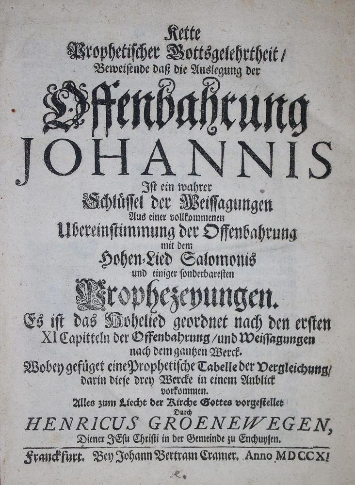 Große Abbildung Nr.1: 135-260 Groenewegen,H.: (Alte Drucke, Handschriften und Theologie)