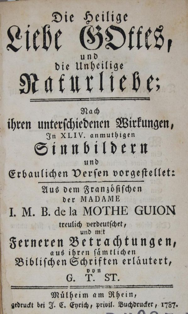 Große Abbildung Nr.1: 135-268 Guyon,J.M.B.de la Motte.: (Alte Drucke, Handschriften und Theologie)
