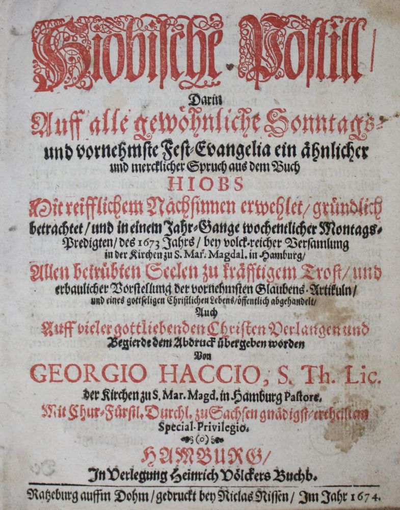 Große Abbildung Nr.1: 135-273 Haccius,G.: (Alte Drucke, Handschriften und Theologie)