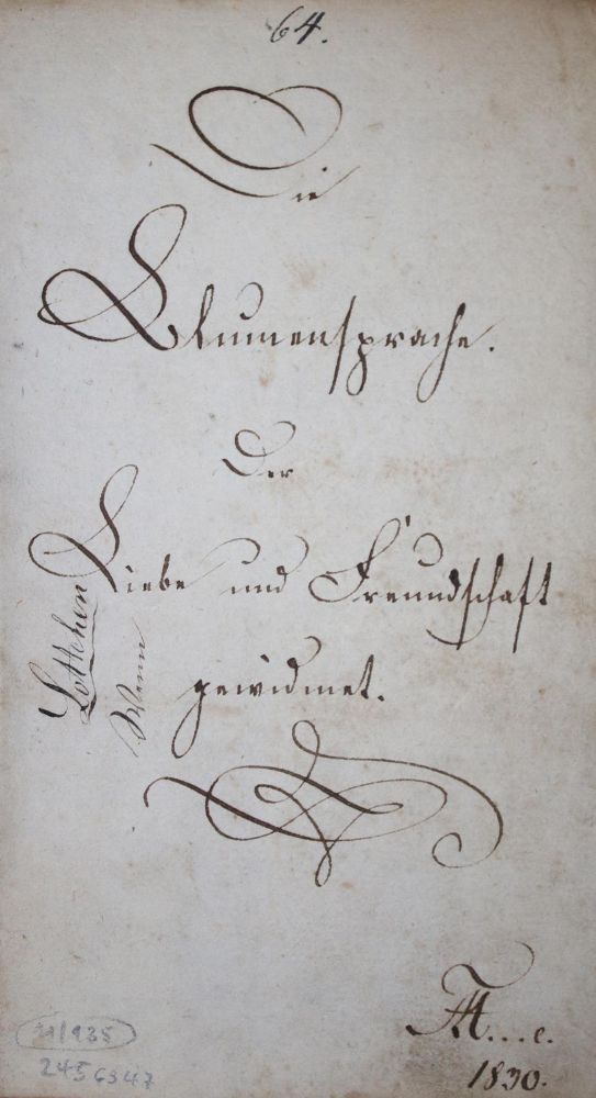 Große Abbildung Nr.1: 135-288 Die Blumensprache: (Handschriften)