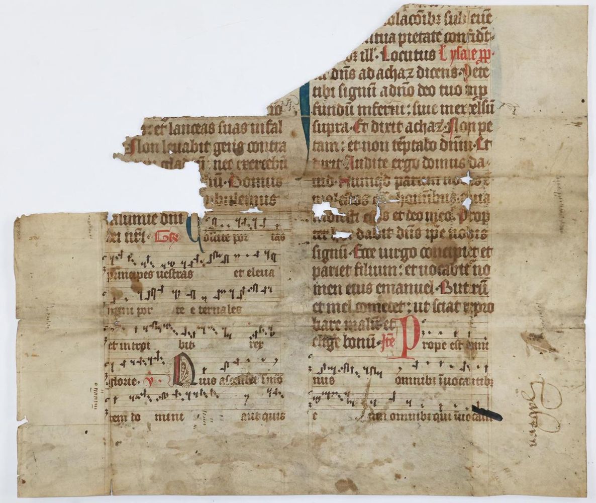 Große Abbildung Nr.1: 135-293 Graduale.: (Handschriften, Einbandmakulatur)