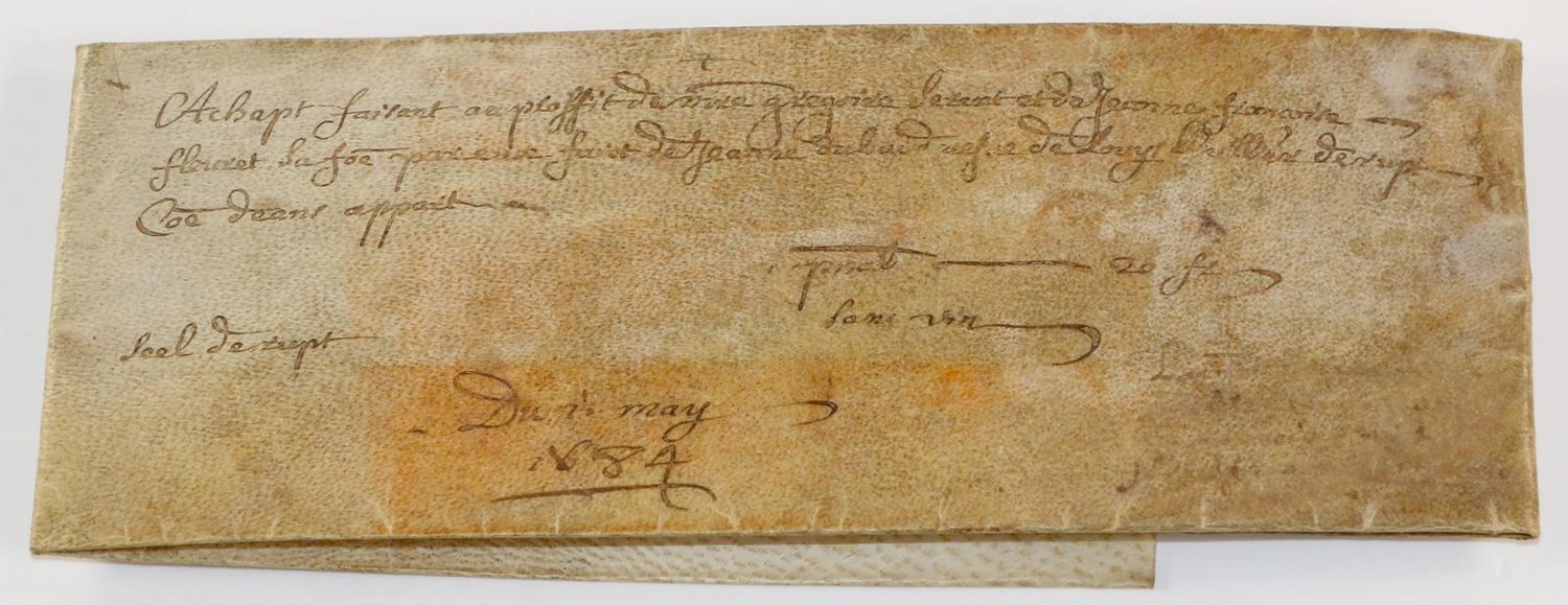 Große Abbildung Nr.1: 135-302 Kaufvertrag: (Handschriften, Notariatsinstrument)