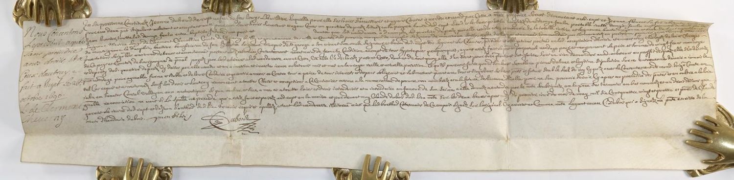 Große Abbildung Nr.2: 135-302 Kaufvertrag: (Handschriften, Notariatsinstrument)
