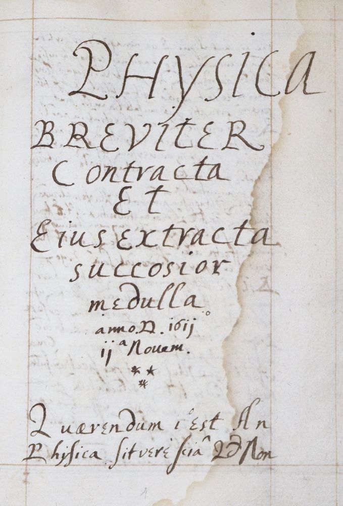 Große Abbildung Nr.1: 135-304 Physica breviter contracta: (Handschriften)