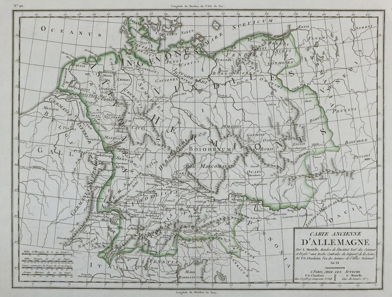 Große Abbildung Nr.1: 135-3064 Carte d'Allemagne.: (Deutschland)