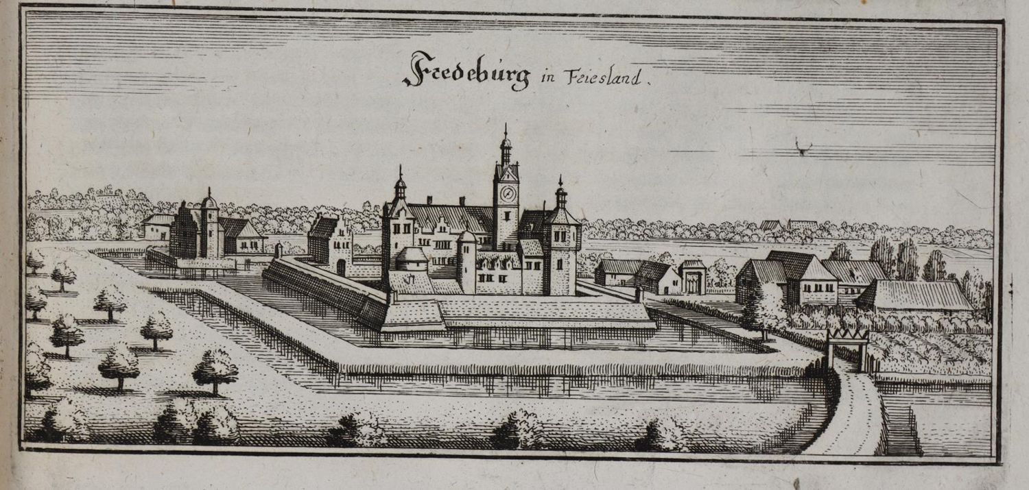 Große Abbildung Nr.1: 135-3093 Friedeburg Festung Burg St.-Martinus-Kirche.: (Deutschland)