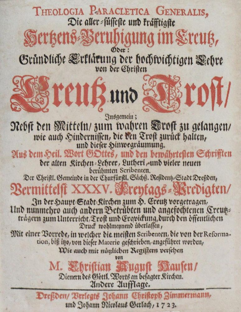 Große Abbildung Nr.1: 135-313 Hausen,C.A.: (Alte Drucke, Handschriften und Theologie)