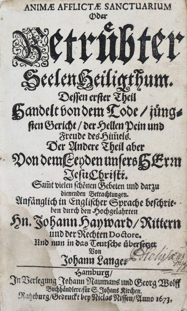 Große Abbildung Nr.2: 135-316 Hayward,J.: (Alte Drucke, Handschriften und Theologie)