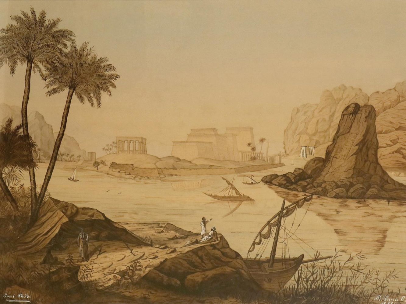 Große Abbildung Nr.1: 135-3196 Die altägyptischen Tempel auf der Insel Philae bei Luxor.: (Ausland, Ägypten, Philae)