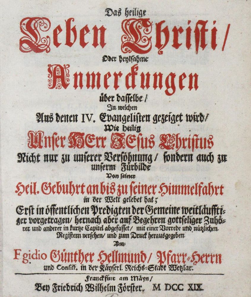 Große Abbildung Nr.2: 135-321 Hellmund,E.G.: (Alte Drucke, Handschriften und Theologie)