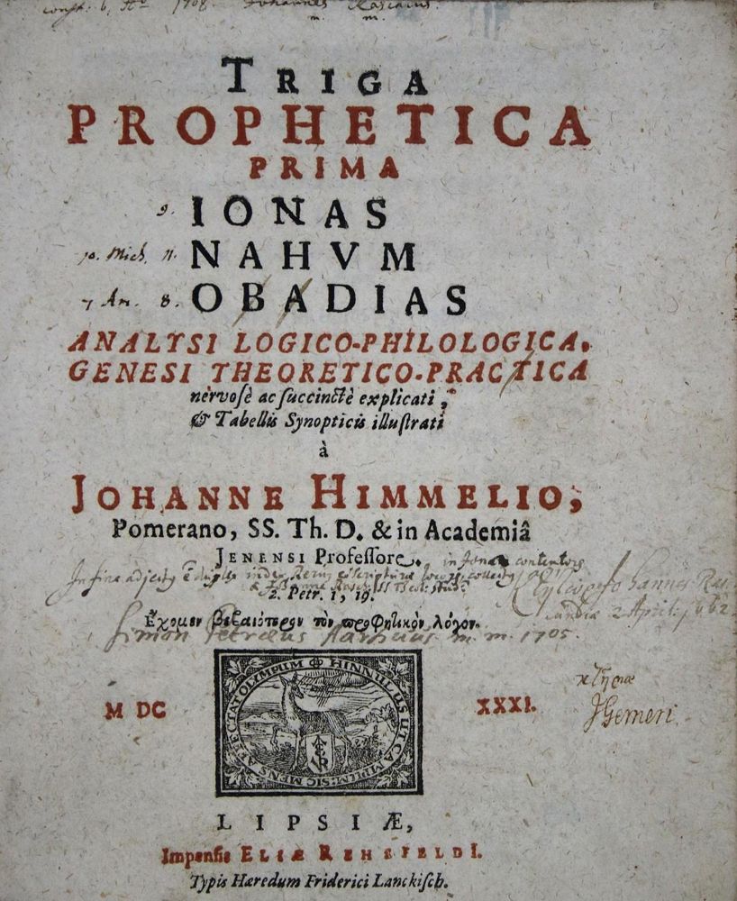 Große Abbildung Nr.1: 135-335 Himmel,J.: (Alte Drucke, Handschriften und Theologie)