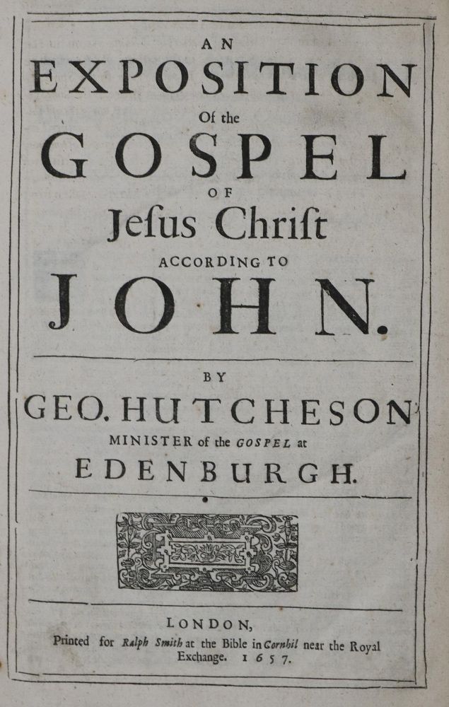 Große Abbildung Nr.1: 135-343 Hutcheson,G.: (Alte Drucke, Handschriften und Theologie)