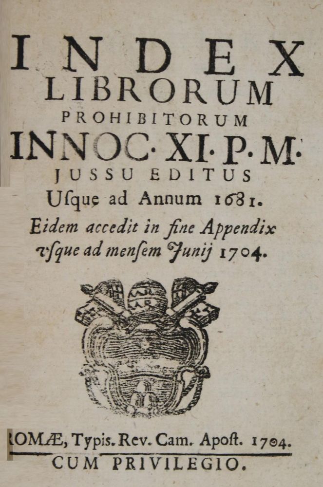 Große Abbildung Nr.1: 135-348 Index librorum prohibitorum: (Alte Drucke, Handschriften und Theologie)