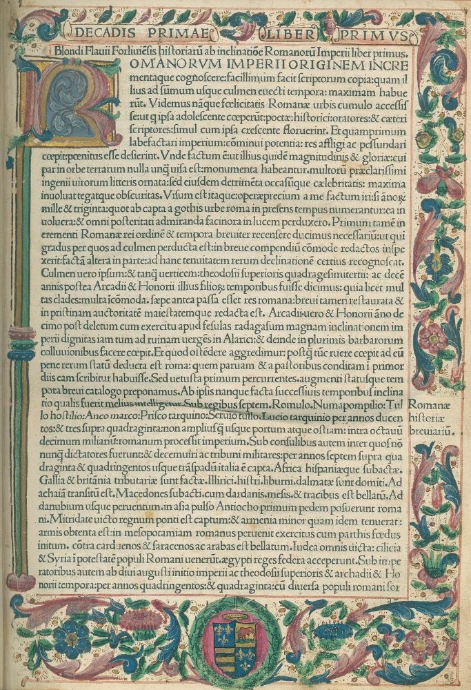 Große Abbildung Nr.1: 135-350 Biondo, Flavio.: (Inkunabeln)