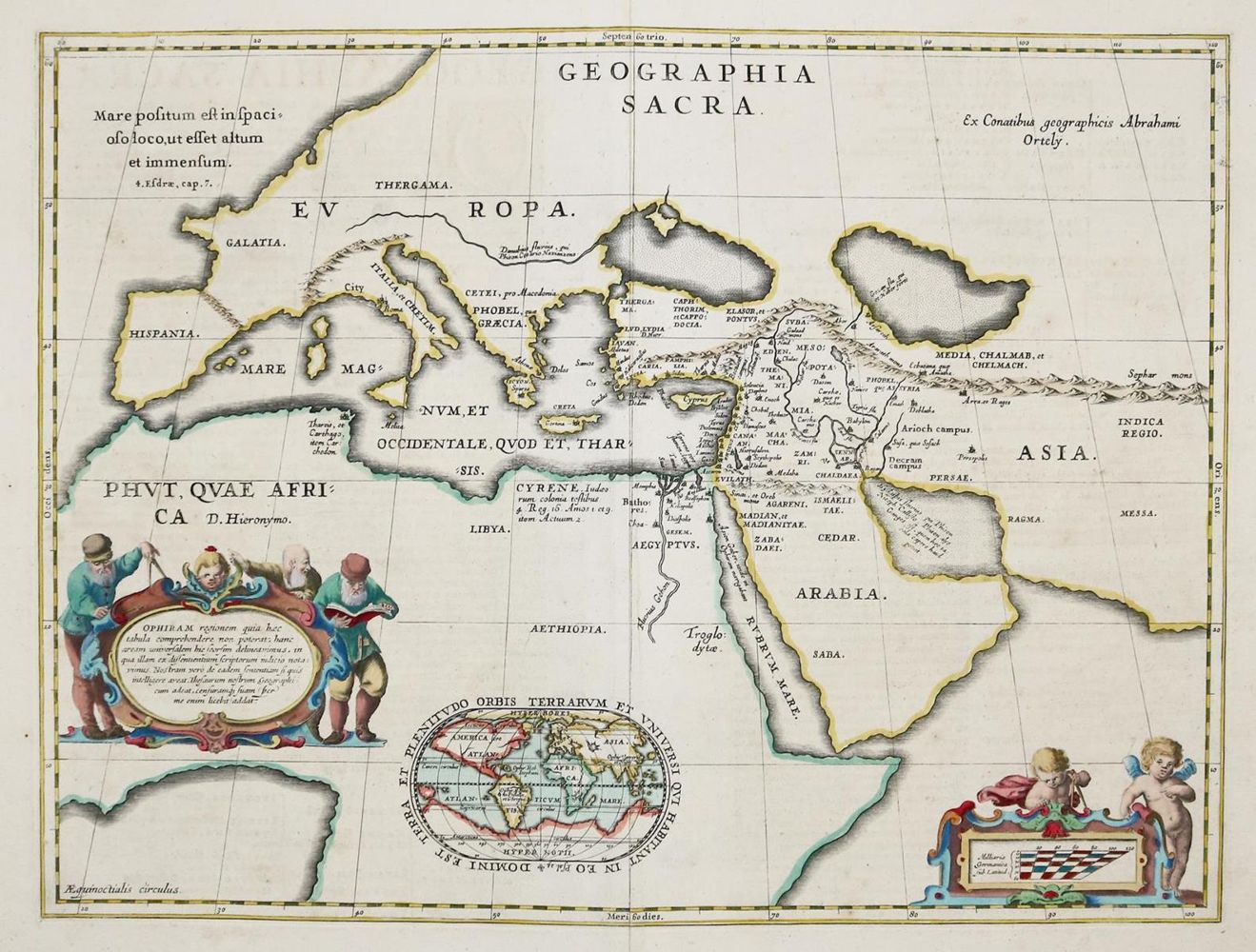 Große Abbildung Nr.1: 135-3516 Geographica Sacra.: (Ausland, Weltkarte)