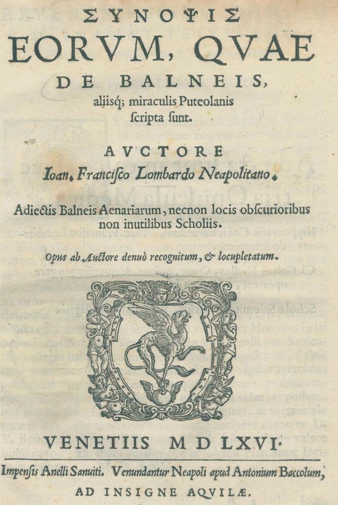 Große Abbildung Nr.1: 135-358 Lombardi,G.F.: (Italien, Balneologie)