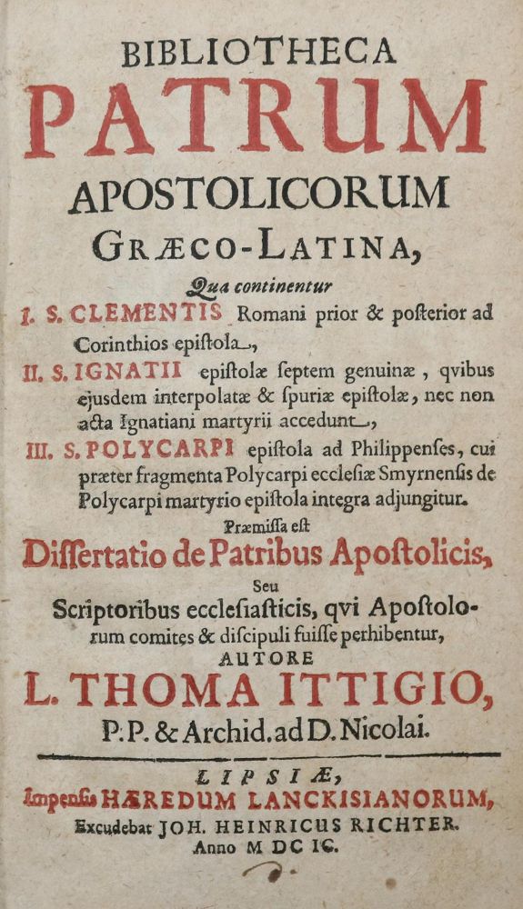 Große Abbildung Nr.1: 135-360 Ittig,T. (Hrsg.).: (Alte Drucke, Handschriften und Theologie)